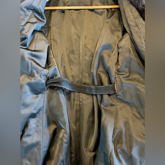 WOW!  Vintage Chocolate mink fur leather coat.  60’s or 70’s. - Picture 3 of 10